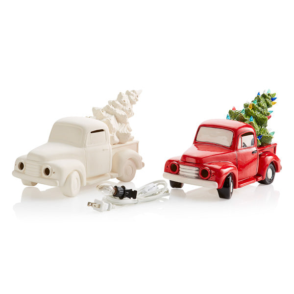 Ceramic Vintage Truck and Tree