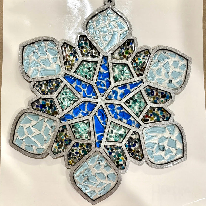 Snowflake and crushed glass