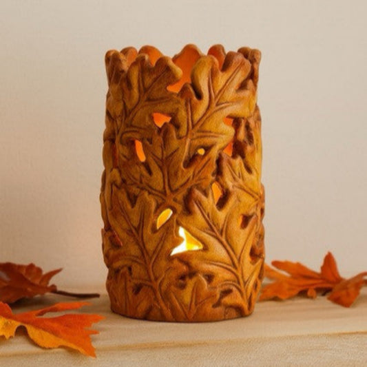 Ceramic Fall Leaves Vase 