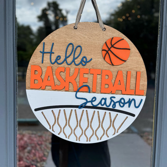 Hello Basketball Season 3D Door Hanger -RIO1222, RIO1223