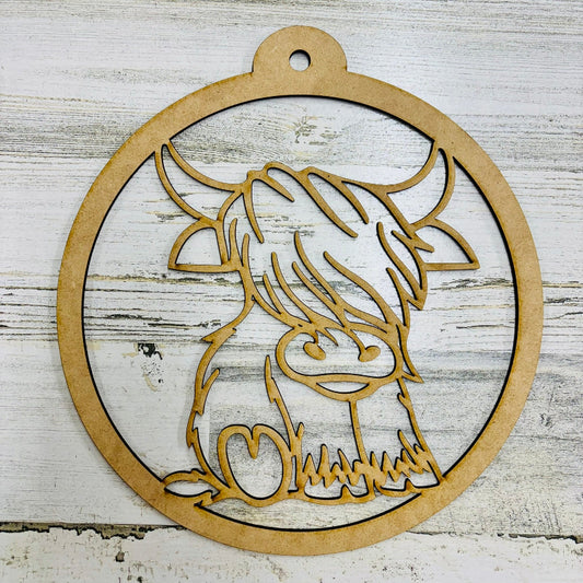 Highland cow suncatcher