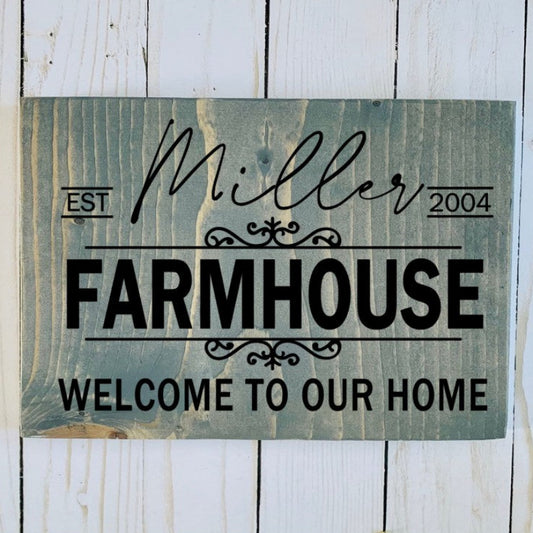 Personalized Family Farmhouse Planked Sign-RIO1700