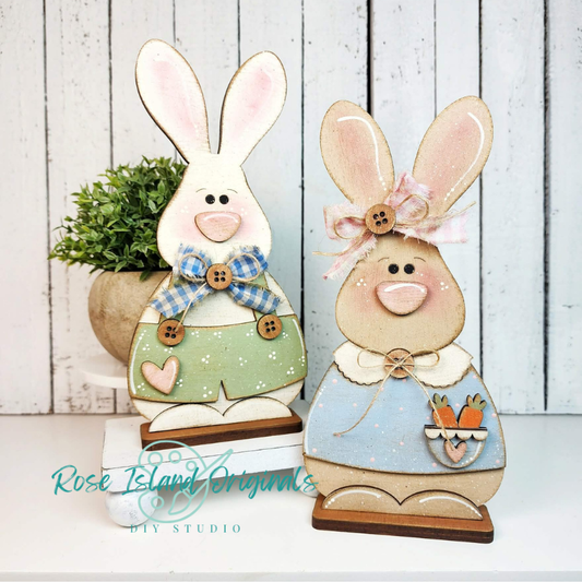 Standing Bunny Couple Shelf Sitters-RIO1790